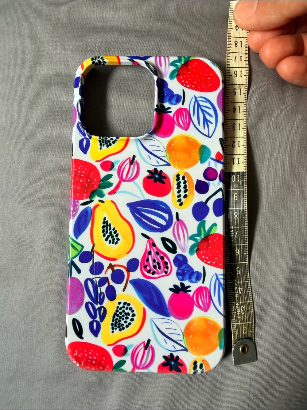 Colorful Fruit Pattern Phone Case - White Background